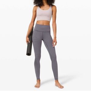 Lululemon wunder under high rise tight 28” luxtreme 12 hype stripe deep coal